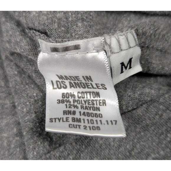 Buck Mason T-Shirt Mens Medium Gray Curved Hem Made In USA Tee Cotton Blend - Picture 6 of 8